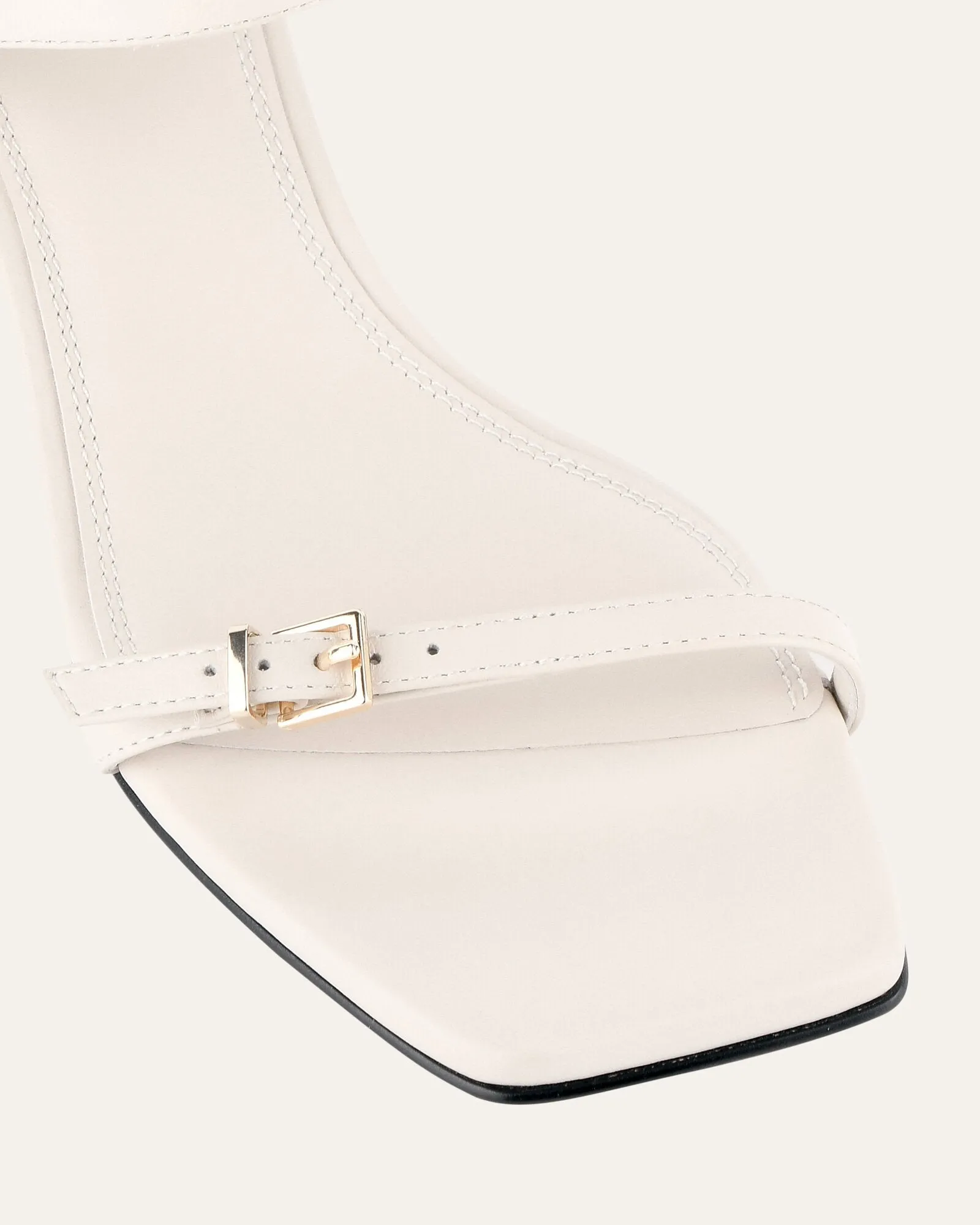 GIANNI MID HEEL SANDALS OFF WHITE LEATHER sold by Jo Mercer product image thumbnail 3