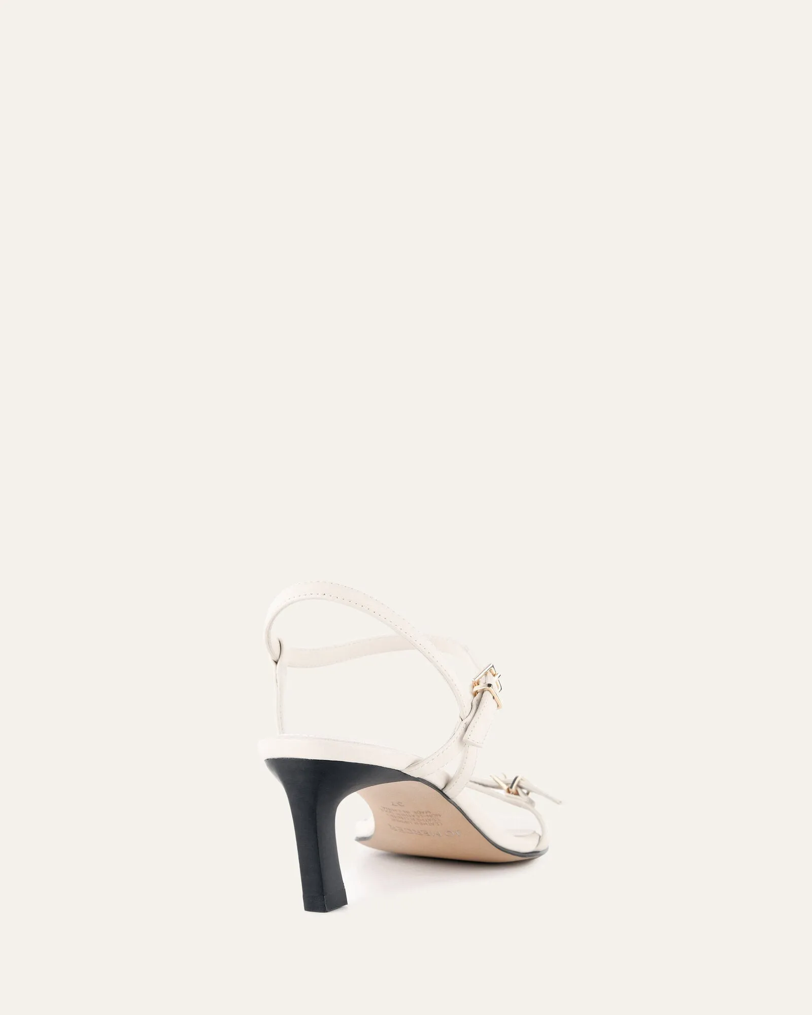 GIANNI MID HEEL SANDALS OFF WHITE LEATHER sold by Jo Mercer product image thumbnail 4