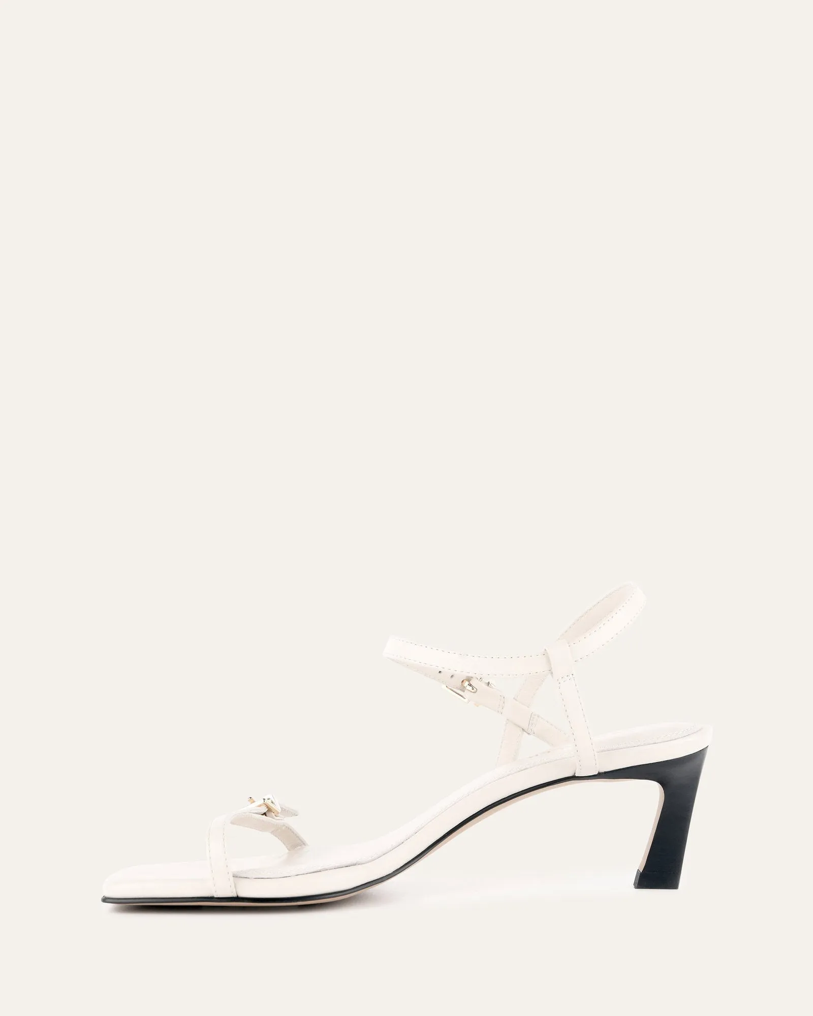 GIANNI MID HEEL SANDALS OFF WHITE LEATHER sold by Jo Mercer product image thumbnail 5