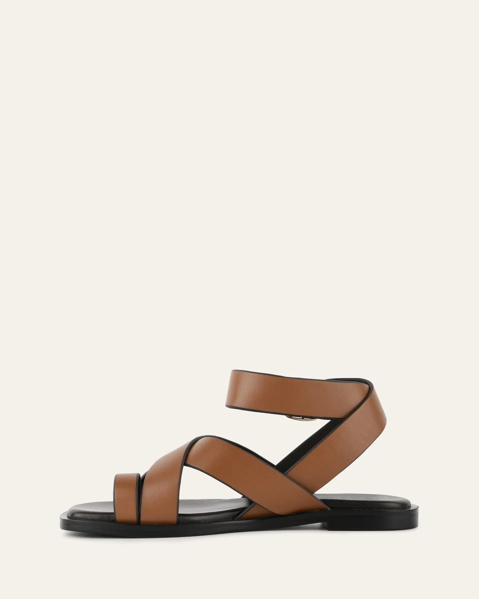 SHONA FLAT SANDALS DARK TAN LEATHER sold by Jo Mercer product image thumbnail 5