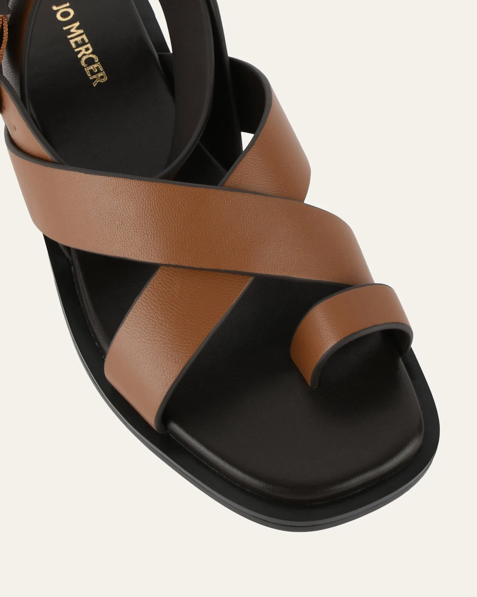 SHONA FLAT SANDALS DARK TAN LEATHER sold by Jo Mercer product image thumbnail 3