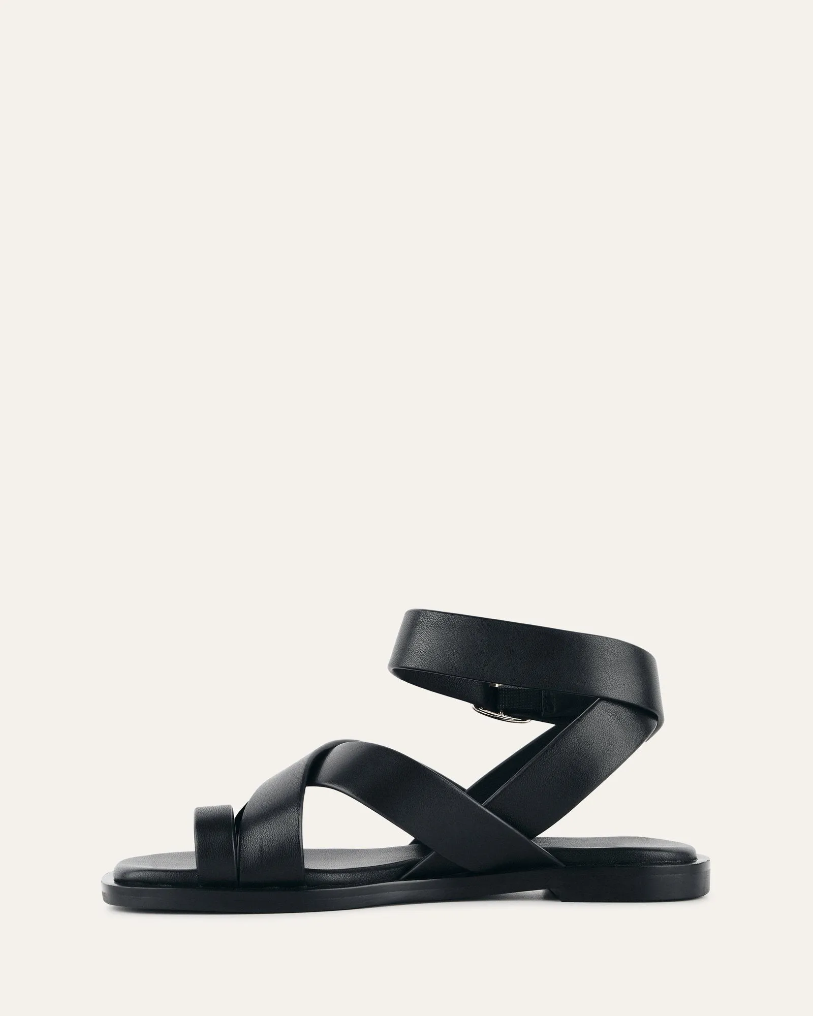SHONA FLAT SANDALS BLACK LEATHER sold by Jo Mercer product image thumbnail 5