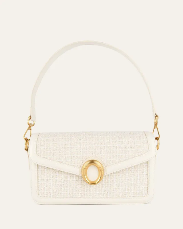 ROSE SHOULDER BAG OFF WHITE TWEED sold by Jo Mercer