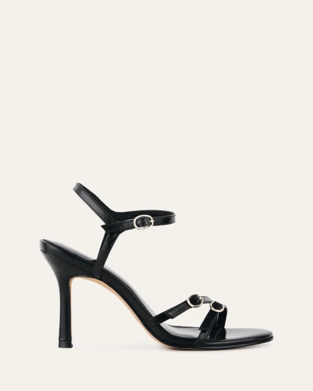 ROMY HIGH HEELS BLACK LEATHER sold by Jo Mercer