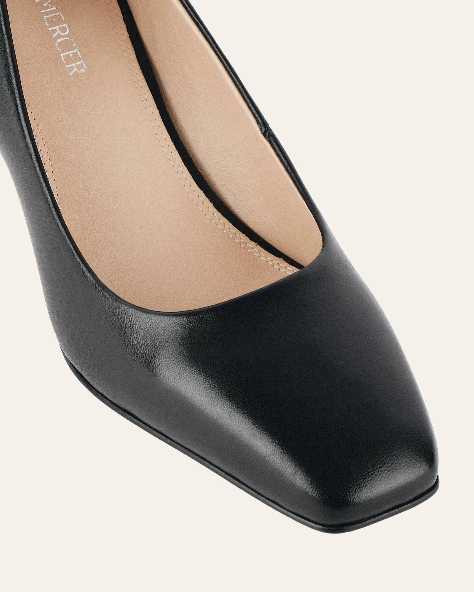 JULIE MID HEELS BLACK LEATHER sold by Jo Mercer product image thumbnail 3