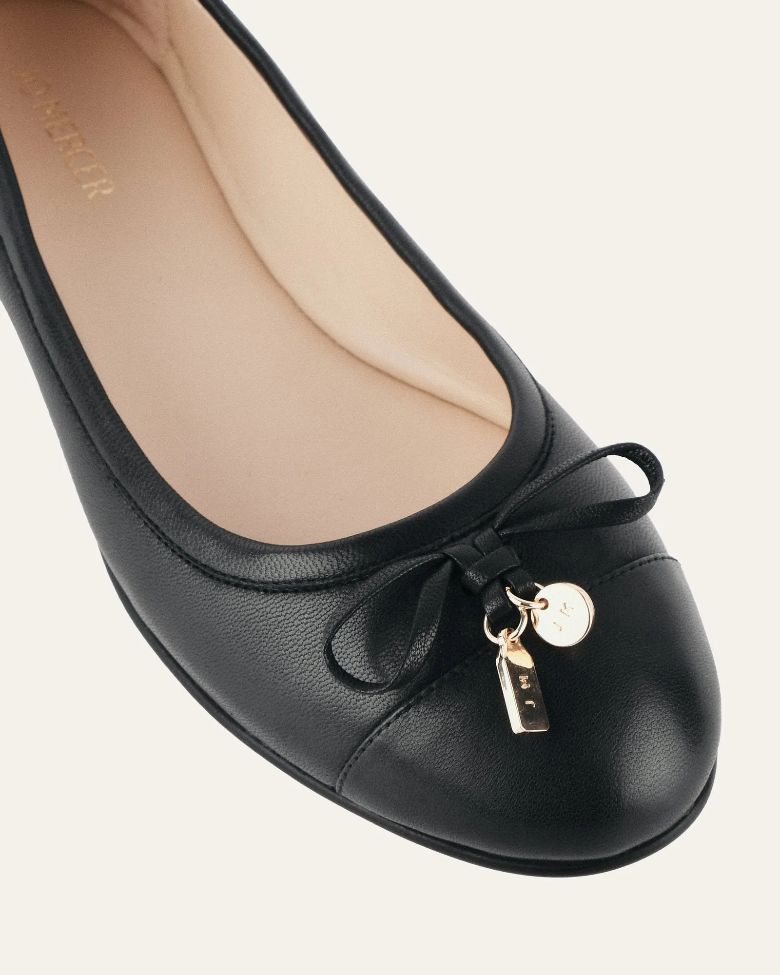 HERMIONE DRESS FLATS BLACK LEATHER sold by Jo Mercer product image thumbnail 3
