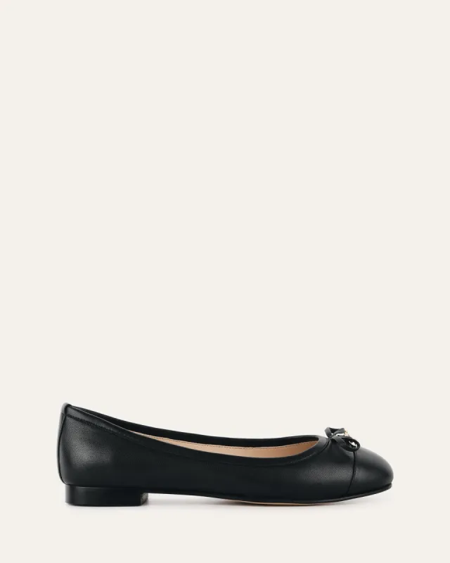 HERMIONE DRESS FLATS BLACK LEATHER sold by Jo Mercer