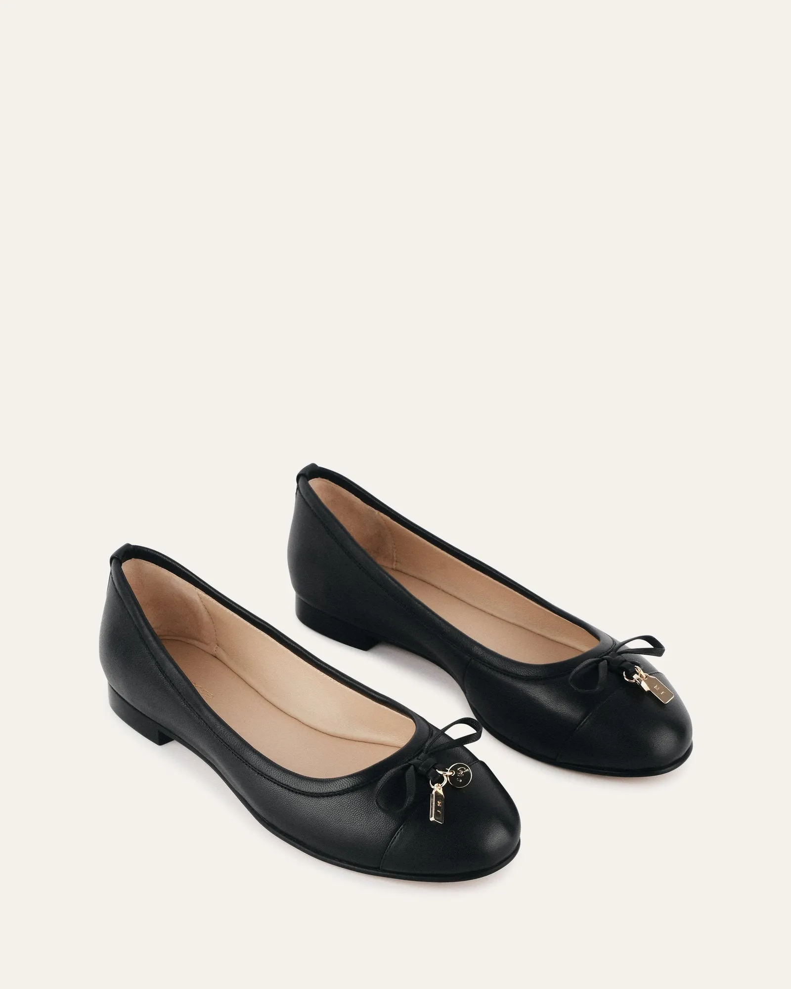 HERMIONE DRESS FLATS BLACK LEATHER sold by Jo Mercer product image thumbnail 2