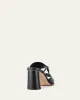 CAMMY MID HEEL SANDALS BLACK LEATHER sold by Jo Mercer