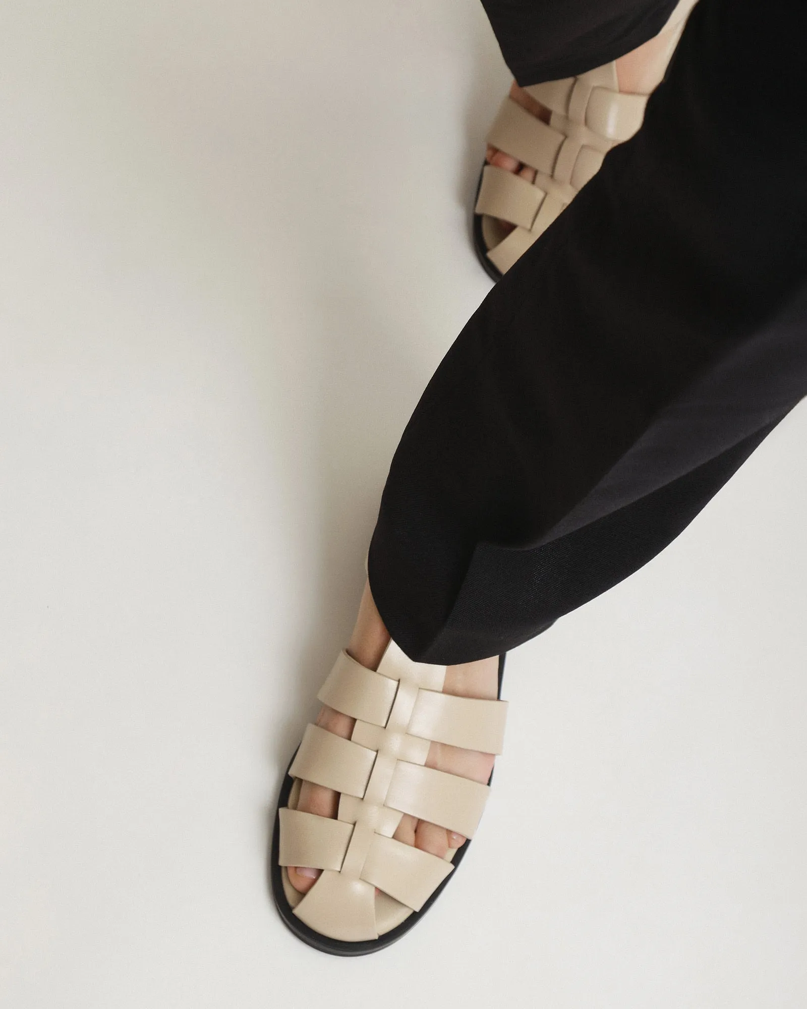 FINN FLAT SANDALS SAND LEATHER sold by Jo Mercer product image thumbnail 2