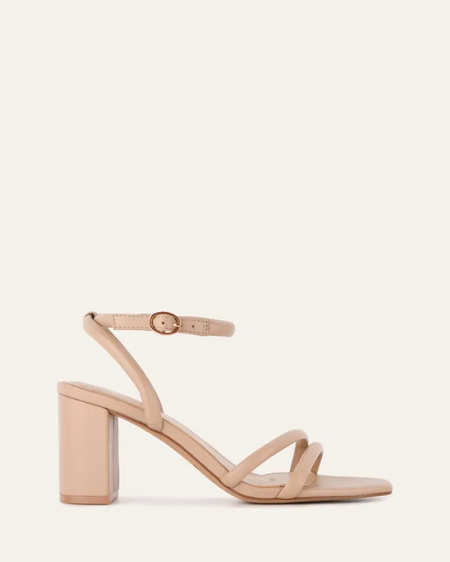 NINO HIGH HEEL SANDALS BLUSH LEATHER sold by Jo Mercer