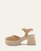 DINA HIGH HEEL ESPADRILLES LIGHT TAUPE SUEDE sold by Jo Mercer