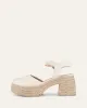 DINA HIGH HEEL ESPADRILLES OFF WHITE LEATHER sold by Jo Mercer