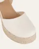 DINA HIGH HEEL ESPADRILLES OFF WHITE LEATHER sold by Jo Mercer