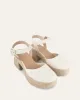 DINA HIGH HEEL ESPADRILLES OFF WHITE LEATHER sold by Jo Mercer