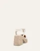 DINA HIGH HEEL ESPADRILLES OFF WHITE LEATHER sold by Jo Mercer