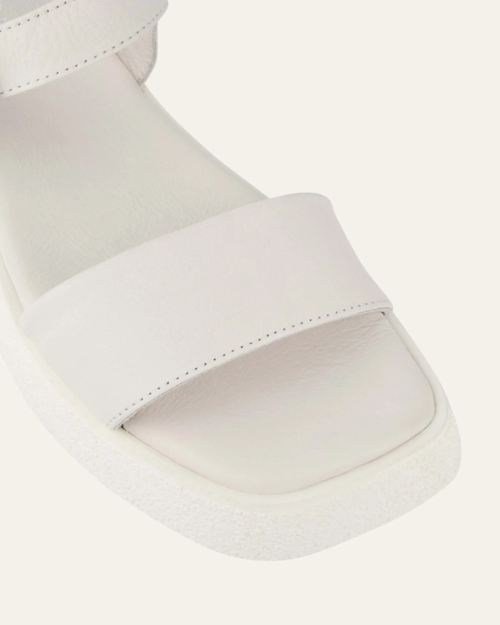ZIA FLAT SANDALS WHITE LEATHER sold by Jo Mercer product image thumbnail 3