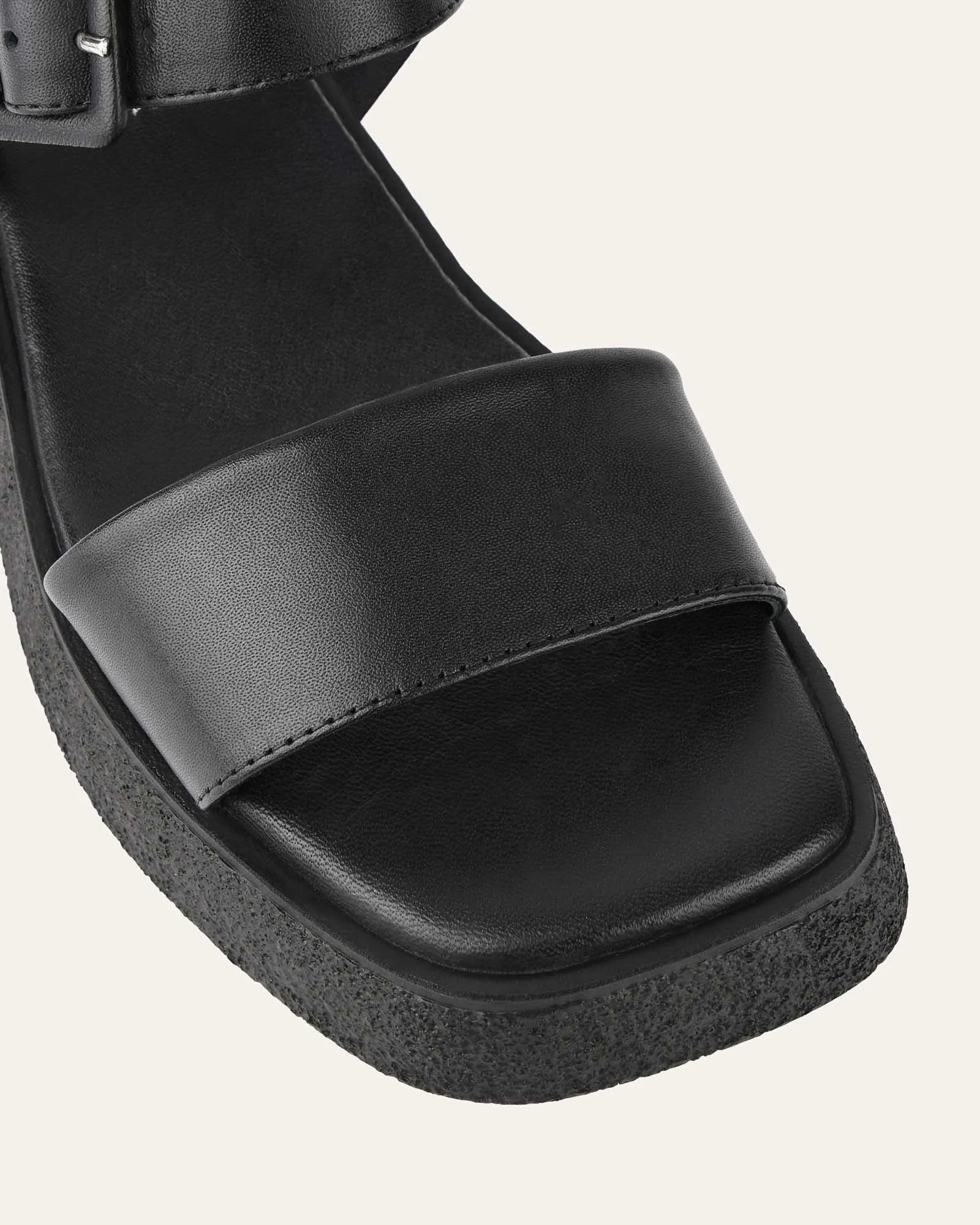 ZURI FLAT SANDALS BLACK LEATHER sold by Jo Mercer product image thumbnail 3