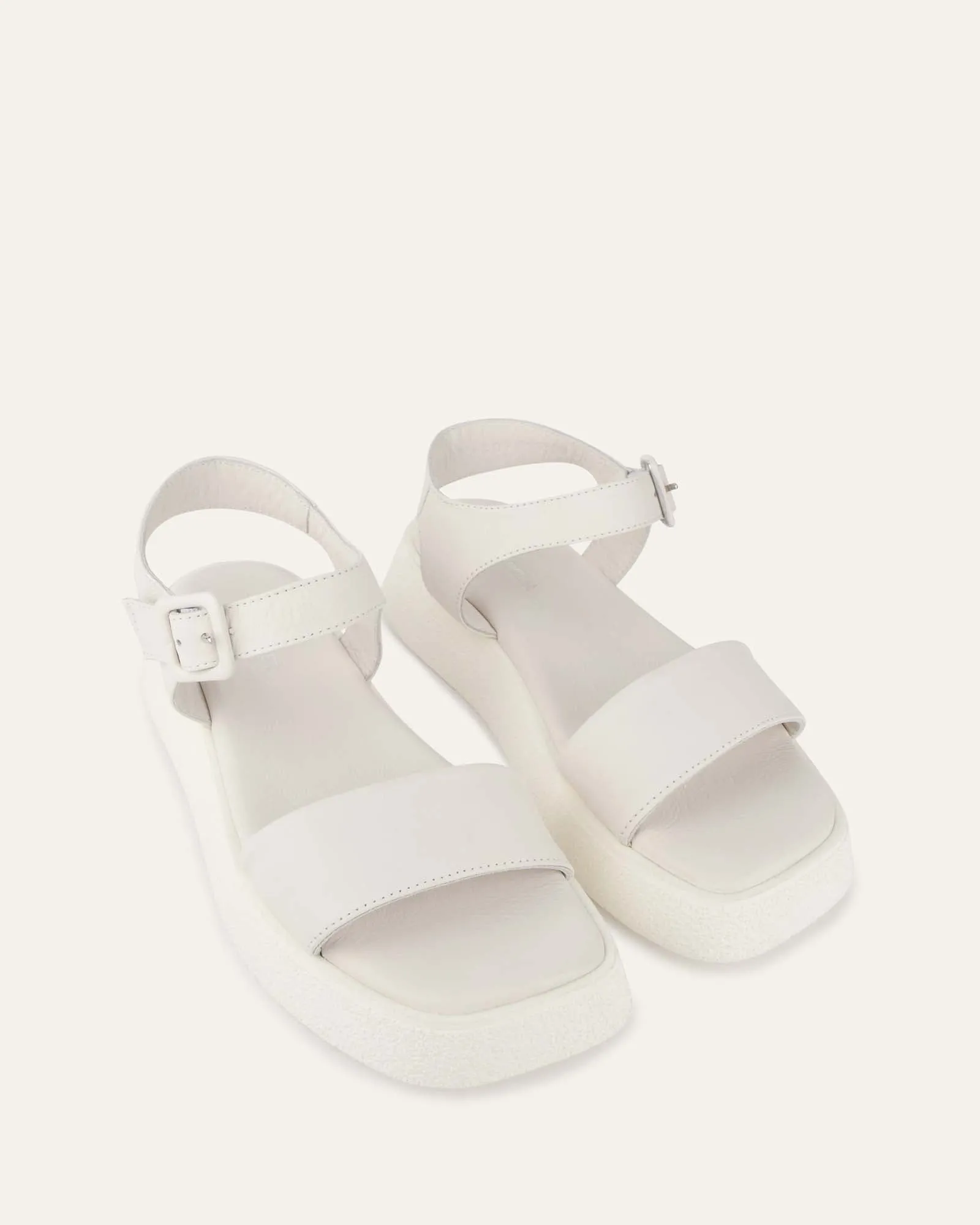 ZURI FLAT SANDALS WHITE LEATHER sold by Jo Mercer product image thumbnail 2