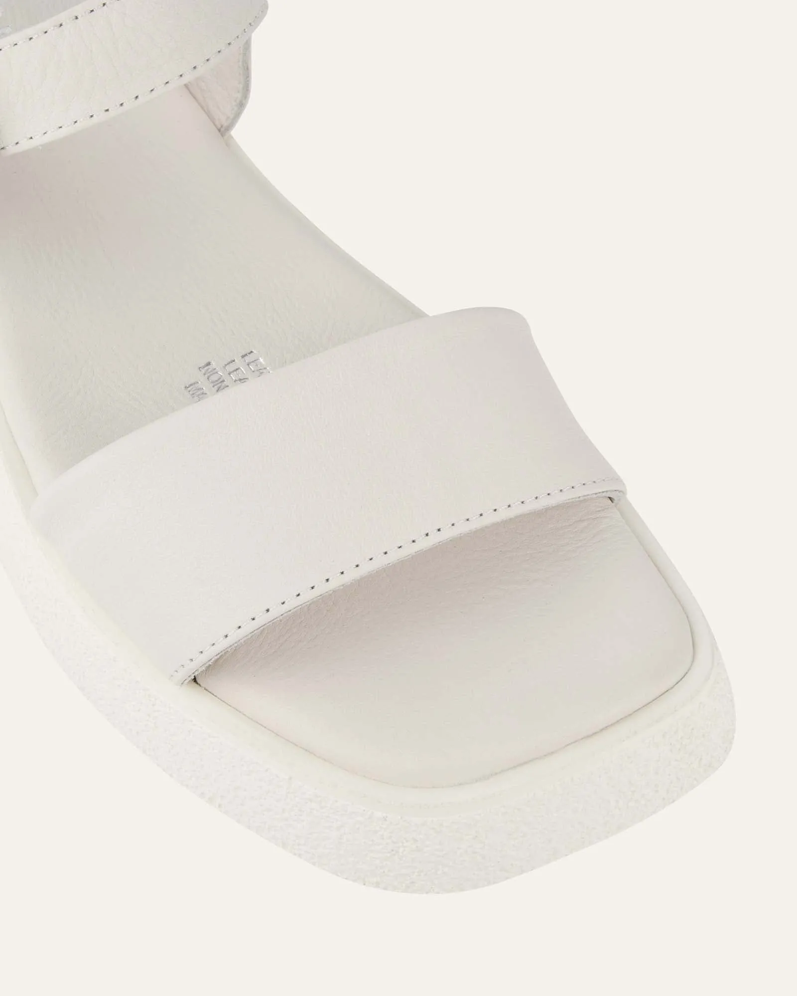 ZURI FLAT SANDALS WHITE LEATHER sold by Jo Mercer product image thumbnail 3