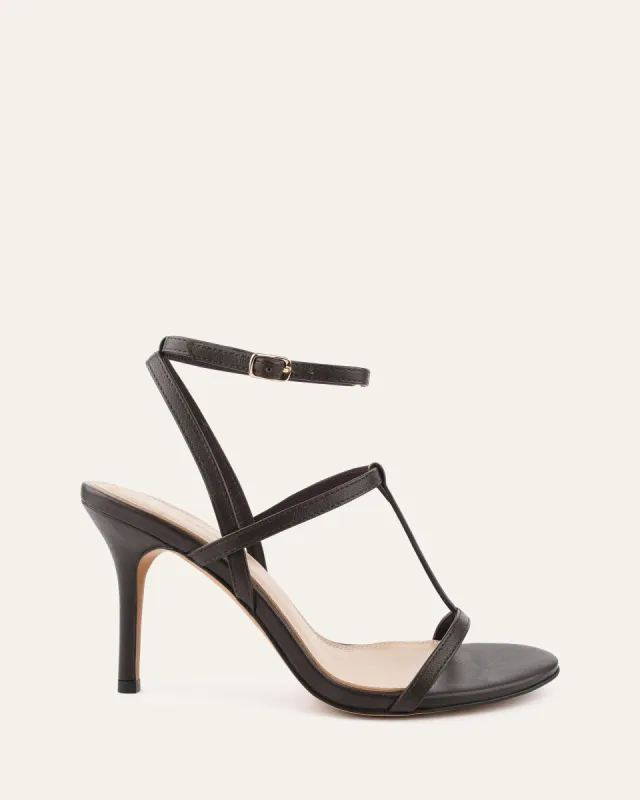 LACEY HIGH HEEL SANDALS CACAO LEATHER sold by Jo Mercer