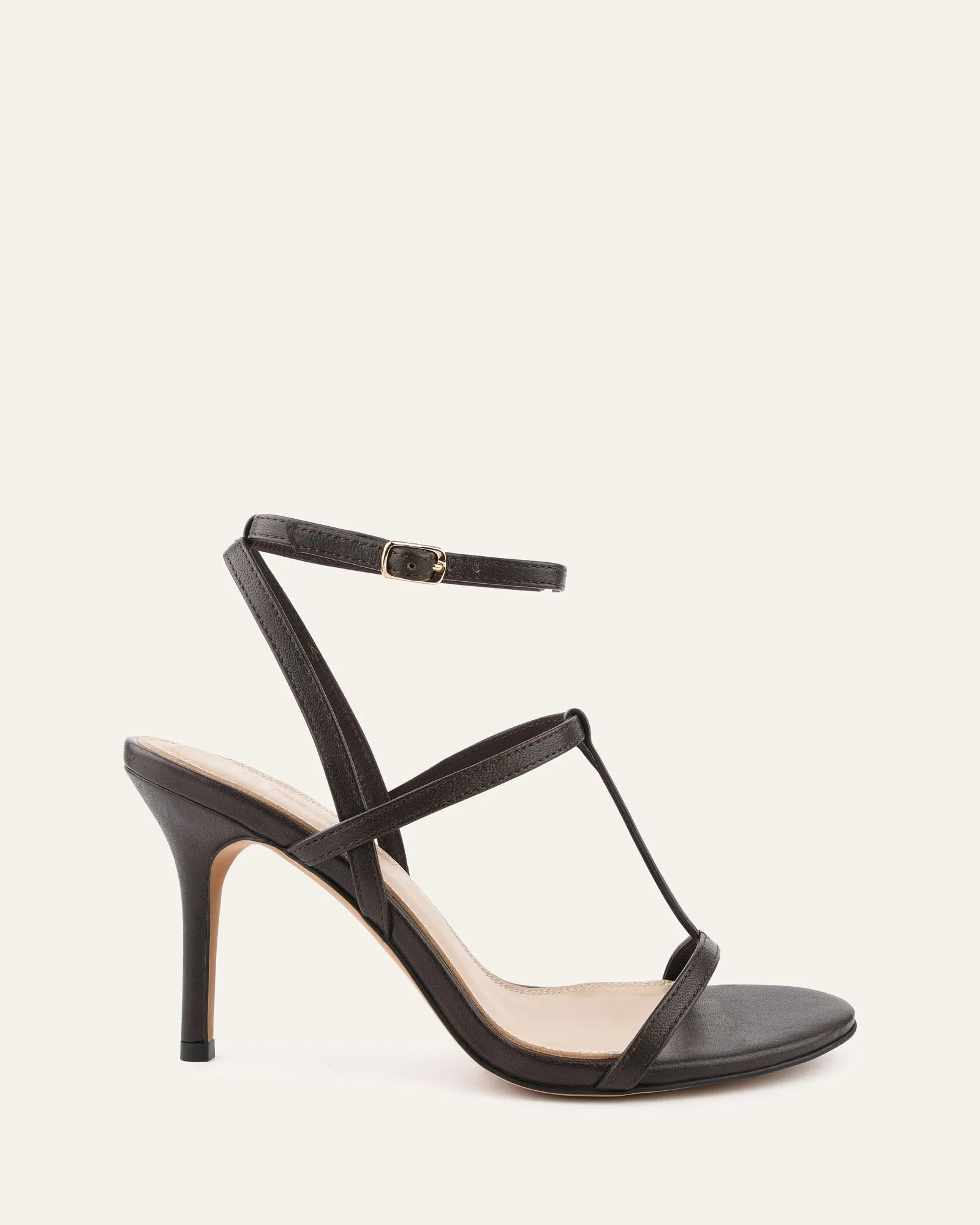 LACEY HIGH HEEL SANDALS CACAO LEATHER sold by Jo Mercer