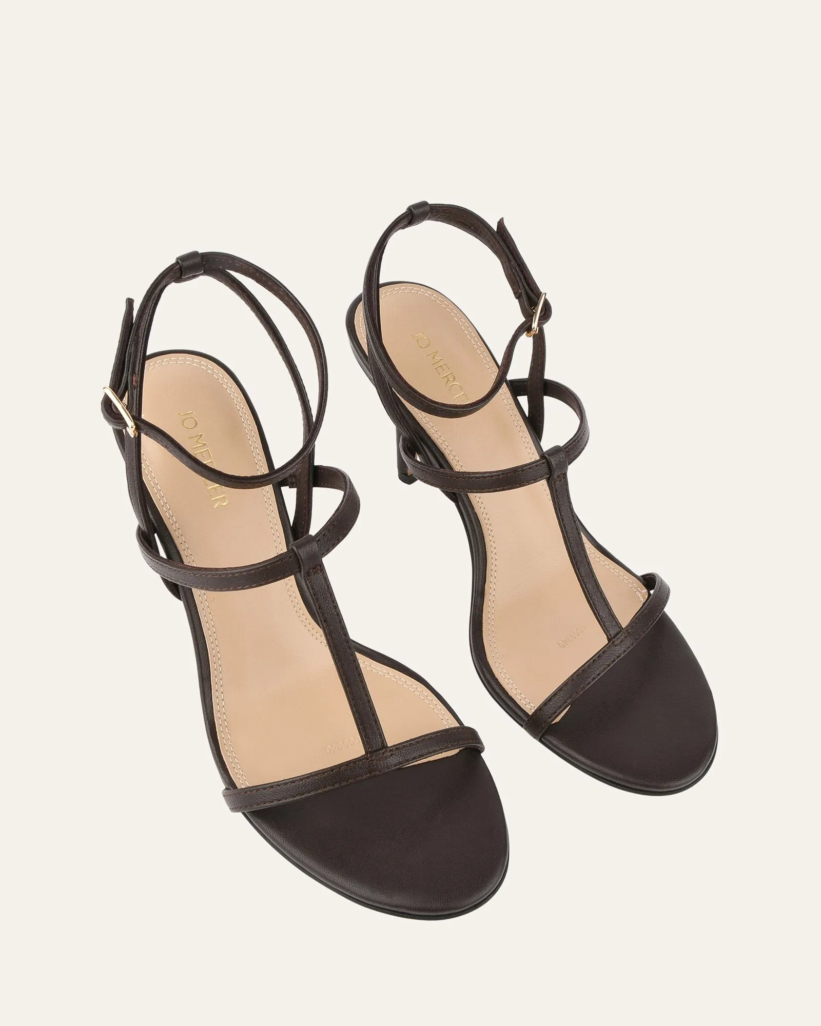 LACEY HIGH HEEL SANDALS CACAO LEATHER sold by Jo Mercer product image thumbnail 3