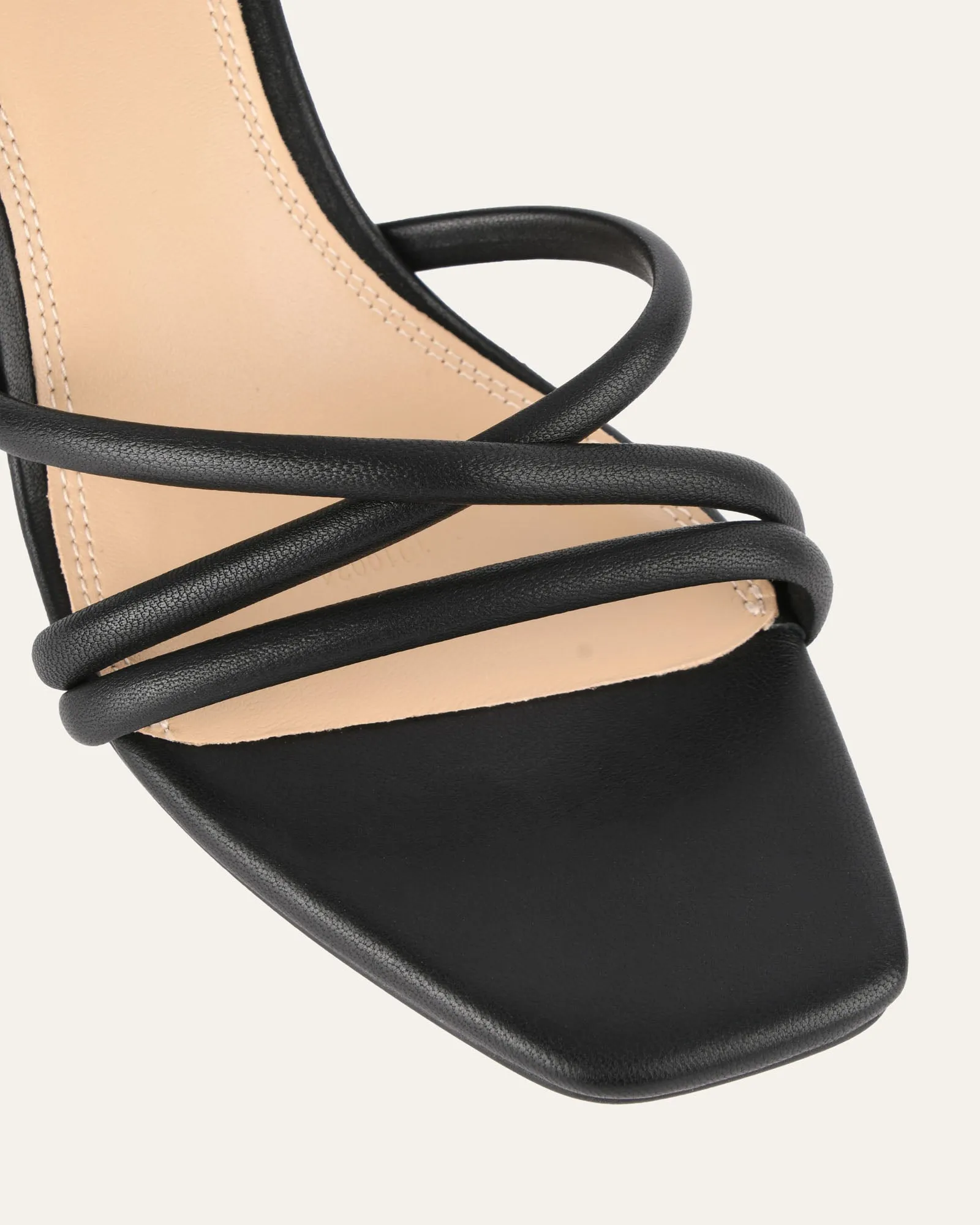 NICOLA MID HEEL SANDALS BLACK LEATHER sold by Jo Mercer product image thumbnail 3