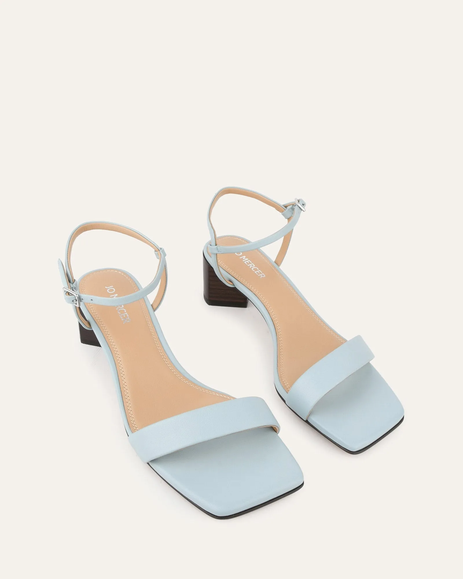 HELEN MID SANDALS DUSTY BLUE LEATHER sold by Jo Mercer product image thumbnail 4