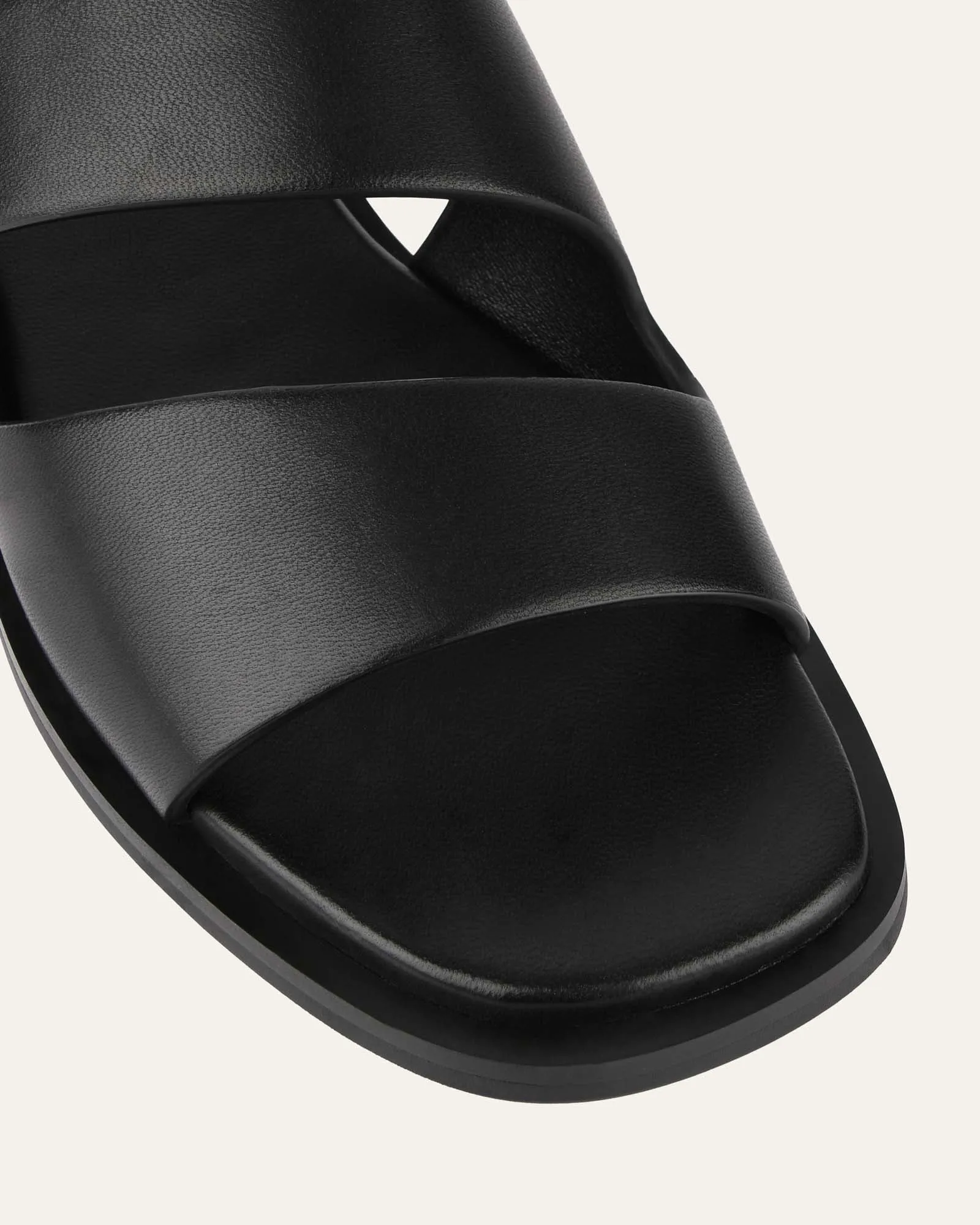 SADIE FLAT SANDALS BLACK LEATHER sold by Jo Mercer product image thumbnail 4