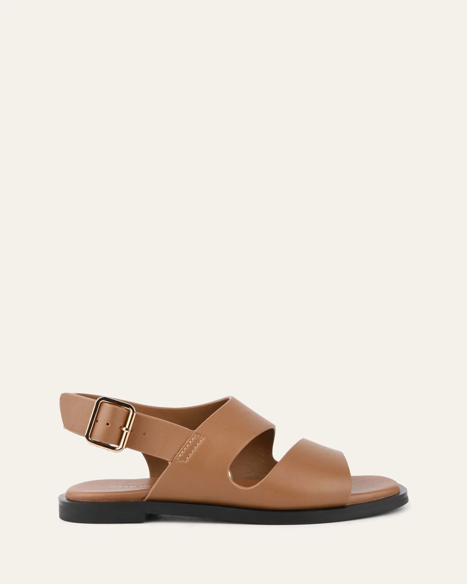 SADIE FLAT SANDALS CARAMEL LEATHER sold by Jo Mercer