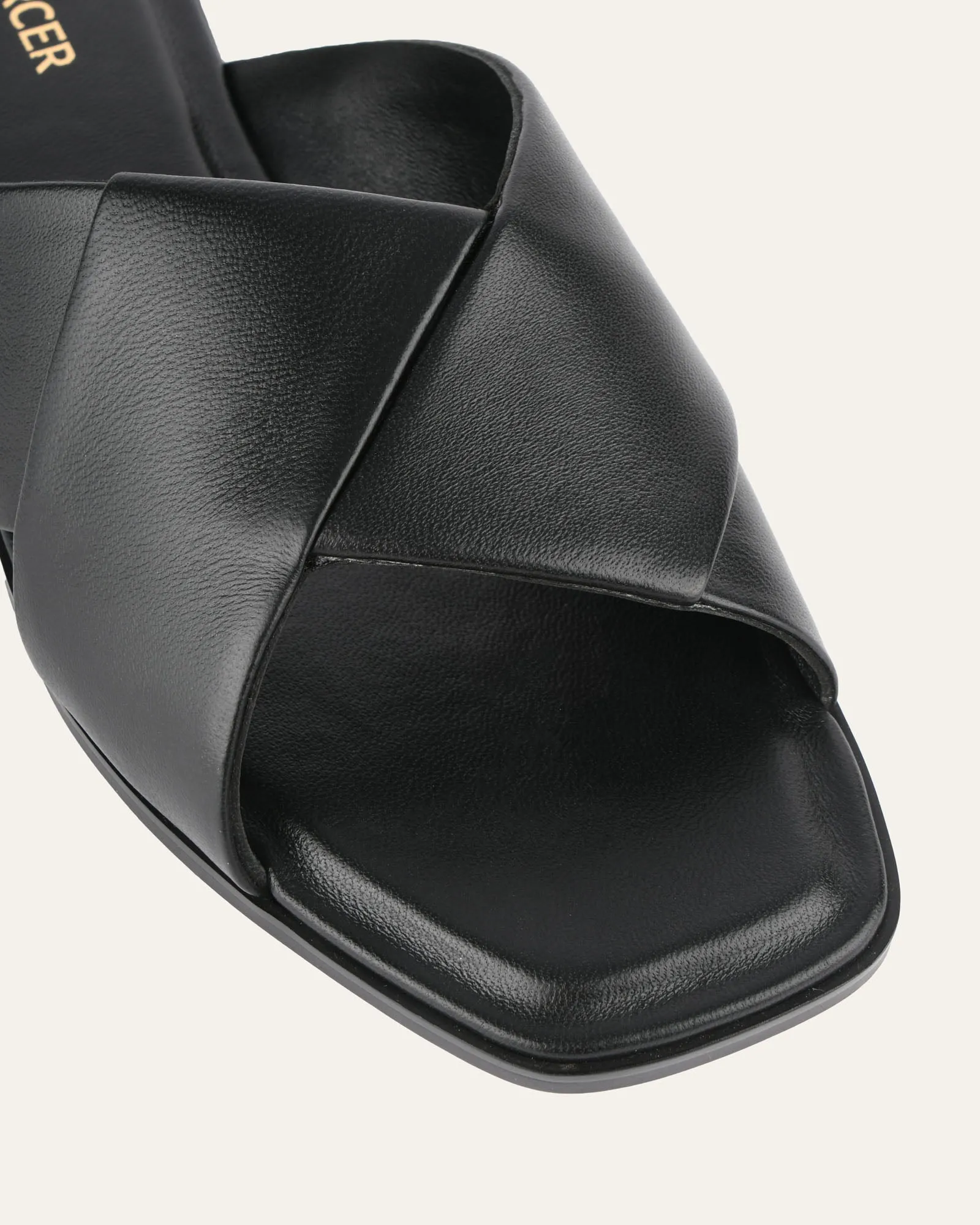 CYRA FLAT SANDALS BLACK LEATHER sold by Jo Mercer product image thumbnail 4