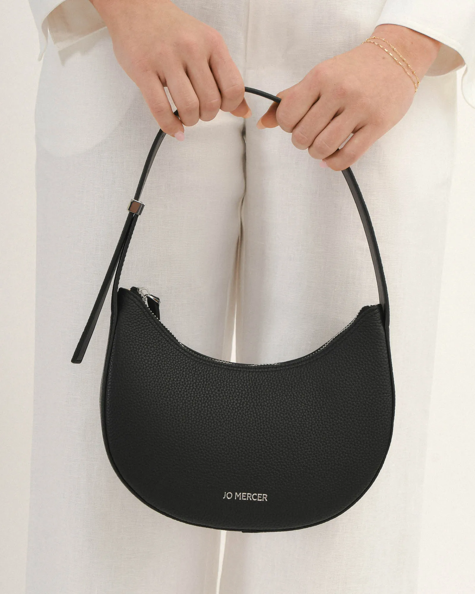 GABRIELA SHOULDER BAG BLACK LEATHER sold by Jo Mercer product image thumbnail 2