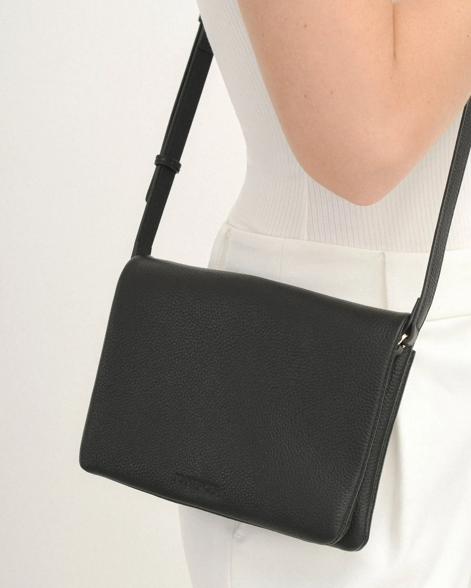 LUISA CROSSBODY BAG BLACK LEATHER sold by Jo Mercer product image thumbnail 2