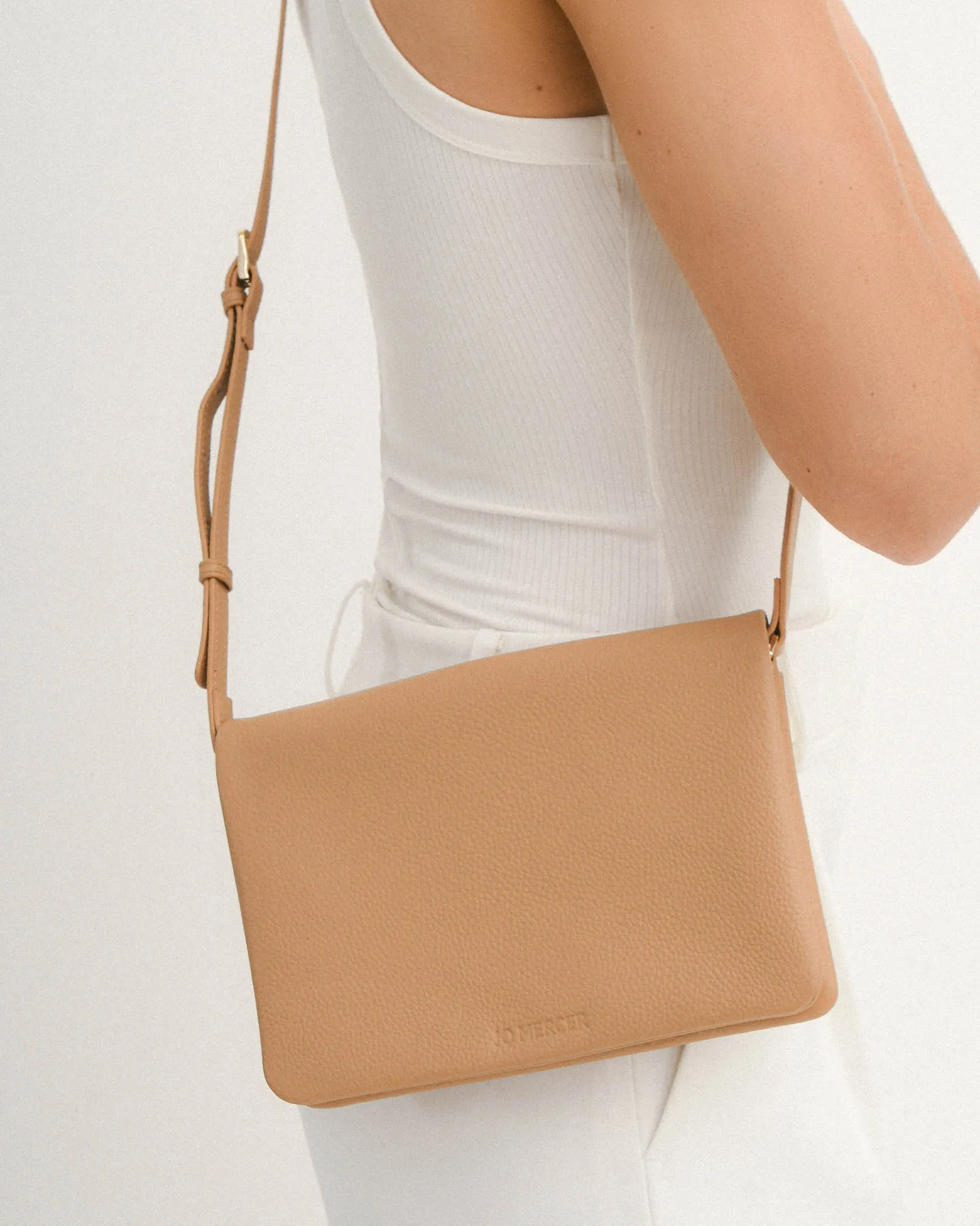 LUISA CROSSBODY BAG CASHEW LEATHER sold by Jo Mercer product image thumbnail 2