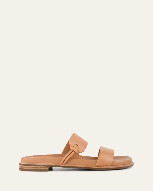 HAYES FLAT SANDALS TOFFEE LEATHER sold by Jo Mercer