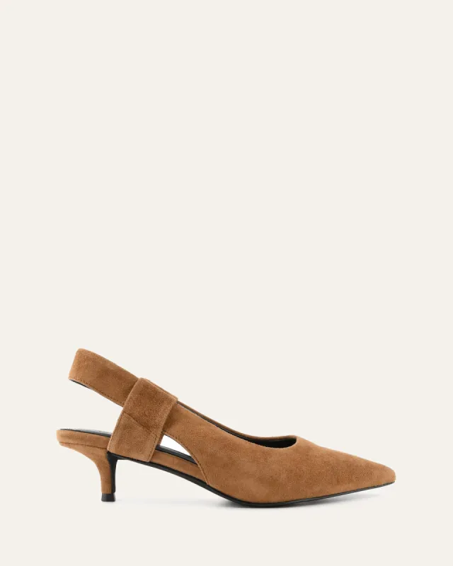 ROSA LOW HEELS BISCUIT SUEDE sold by Jo Mercer