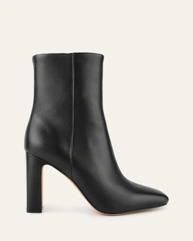 SUKI HIGH ANKLE BOOTS BLACK LEATHER sold by Jo Mercer