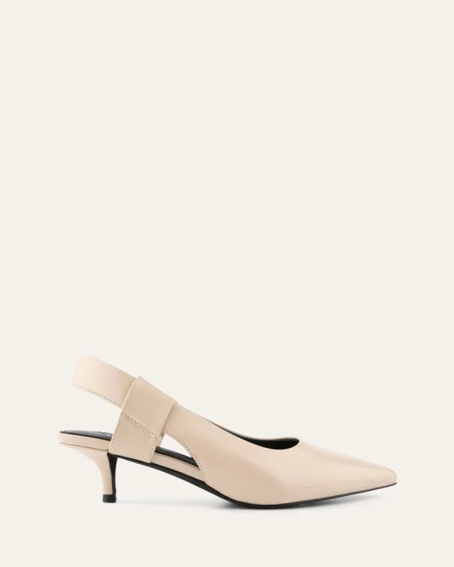 ROSA LOW HEELS SAND LEATHER sold by Jo Mercer