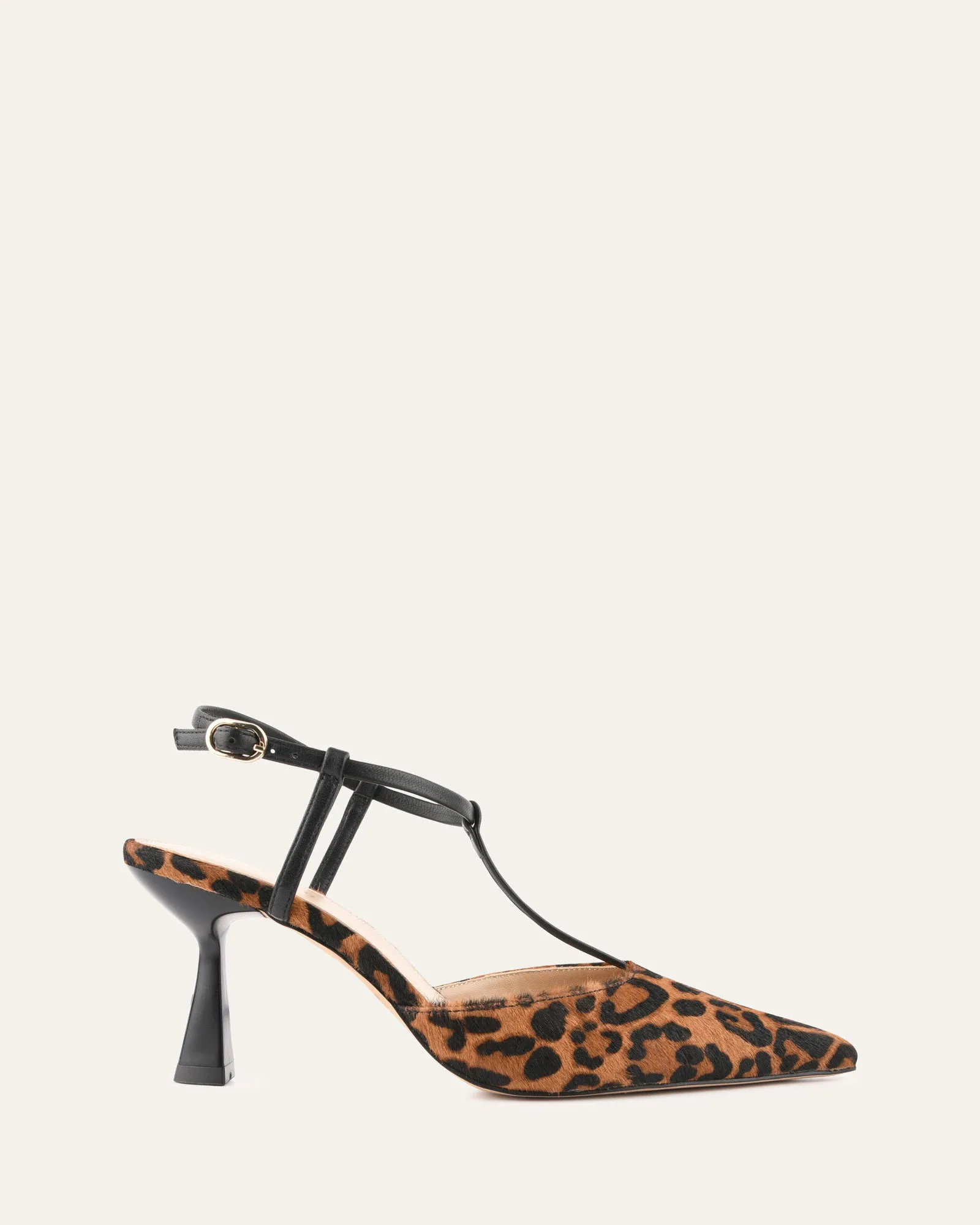 YULA MID HEELS LEOPARD HAIR ON LEATHER sold by Jo Mercer