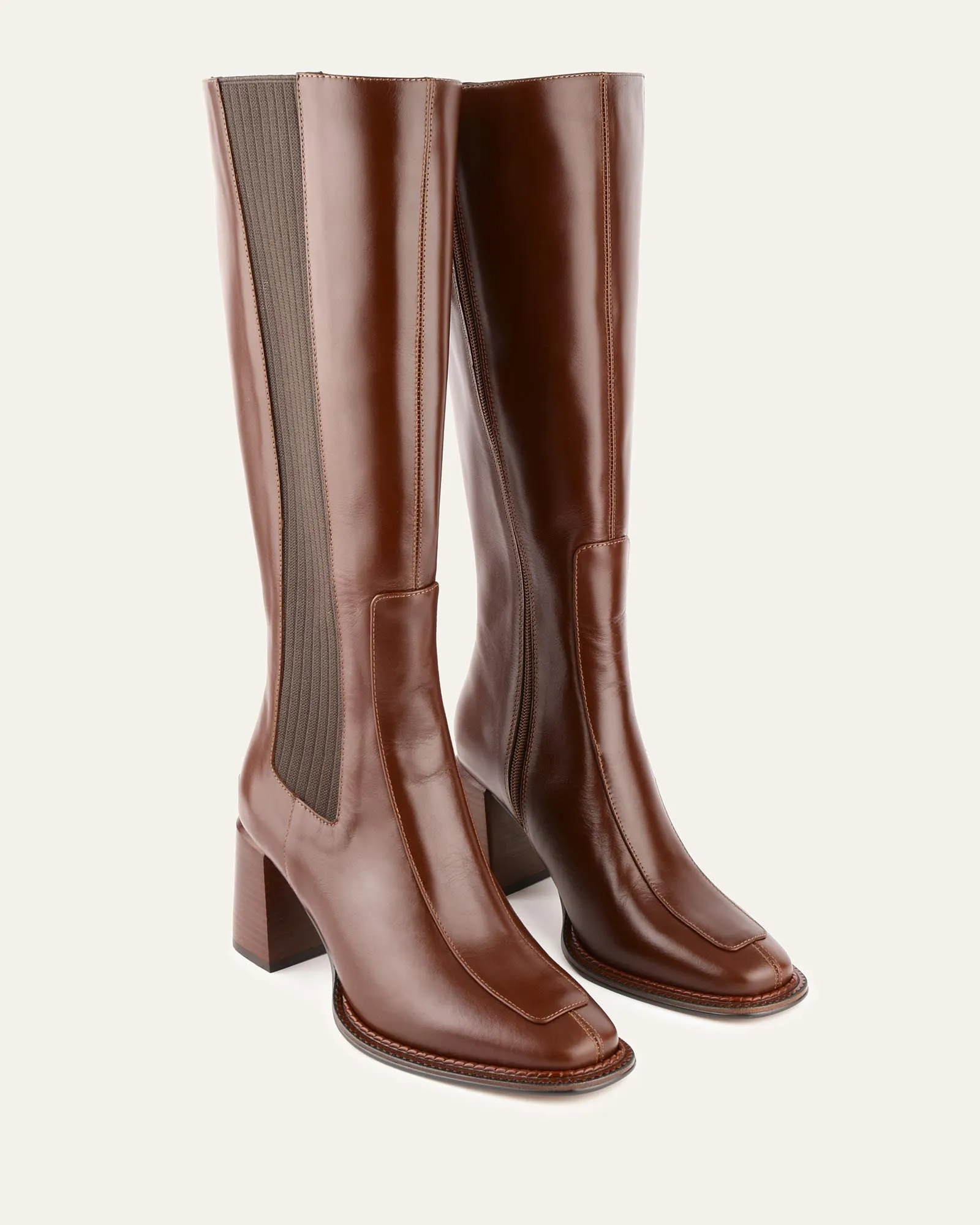 DIVINE KNEE BOOTS DARK CHOC LEATHER sold by Jo Mercer product image thumbnail 2