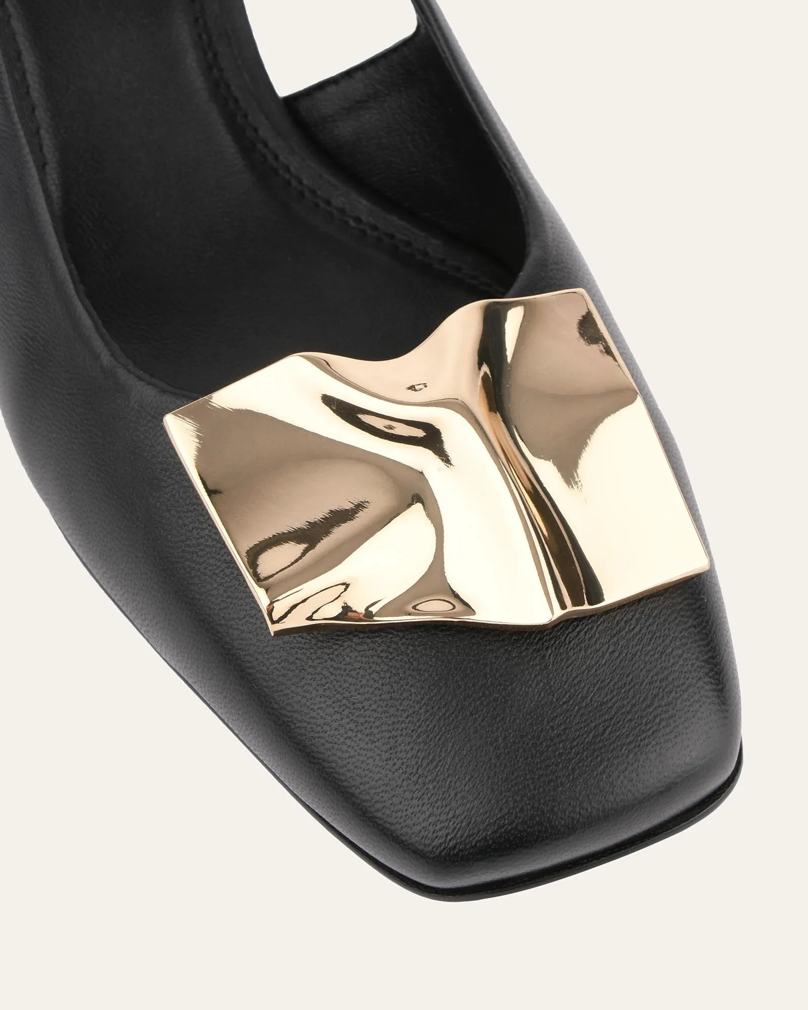 PETRA LOW HEELS BLACK LEATHER sold by Jo Mercer product image thumbnail 3