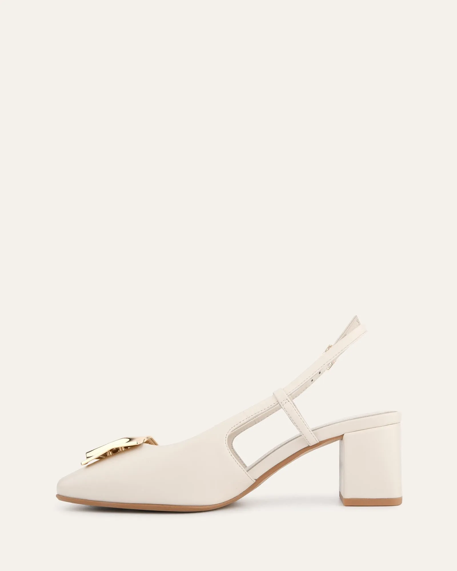 PETRA LOW HEELS OFF WHITE LEATHER sold by Jo Mercer product image thumbnail 5