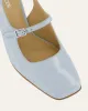 PEGGY LOW HEELS MIST BLUE PATENT sold by Jo Mercer