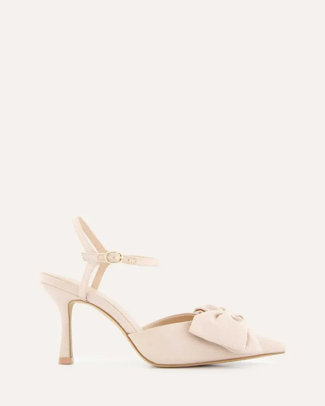 ARIELLE HIGH HEELS BLUSH TEXTILE sold by Jo Mercer