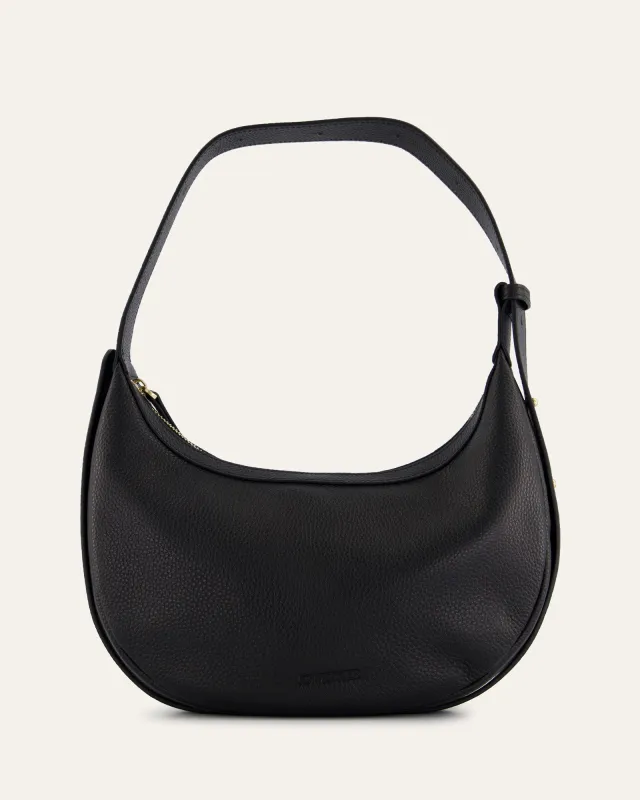 TAYA SHOULDER BAG BLACK LEATHER sold by Jo Mercer