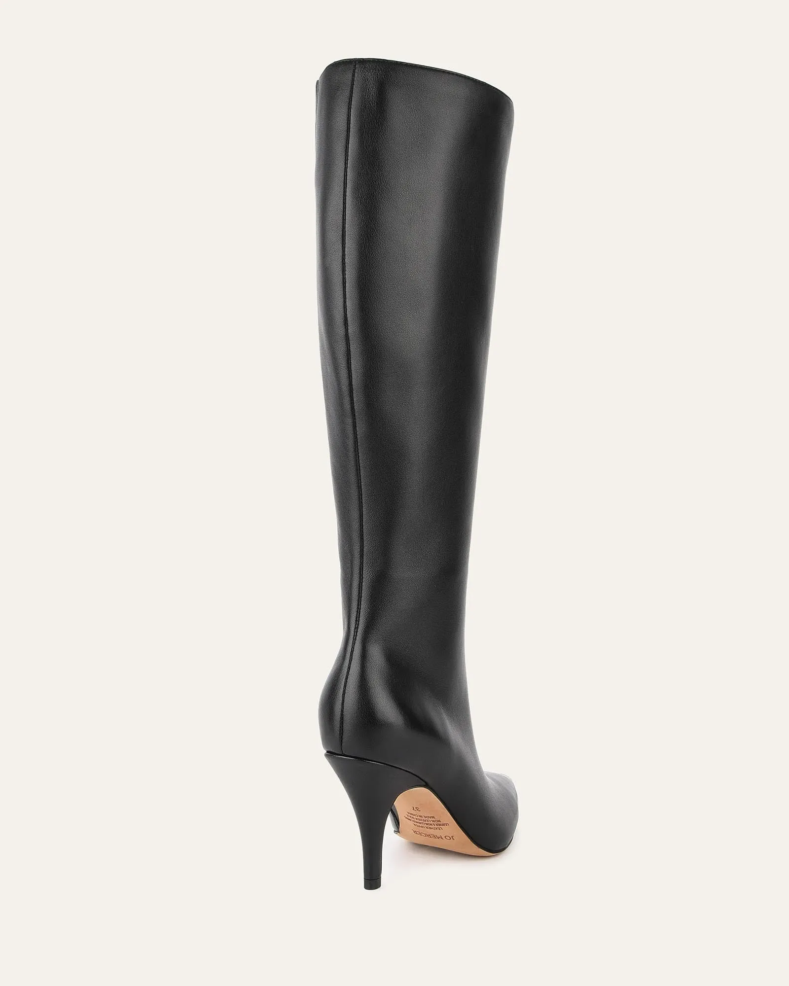 LOTUS KNEE BOOTS BLACK LEATHER sold by Jo Mercer product image thumbnail 4