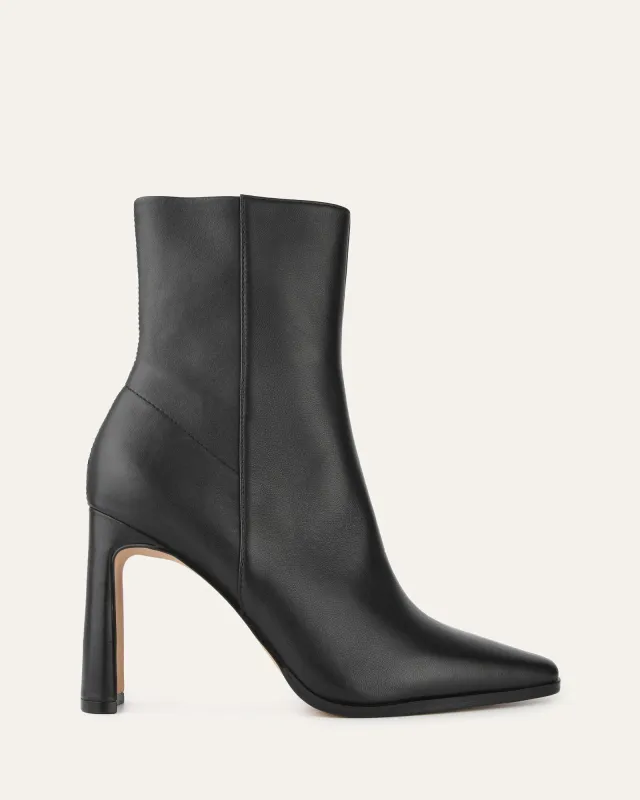 JEMIMA HIGH ANKLE BOOTS BLACK LEATHER sold by Jo Mercer