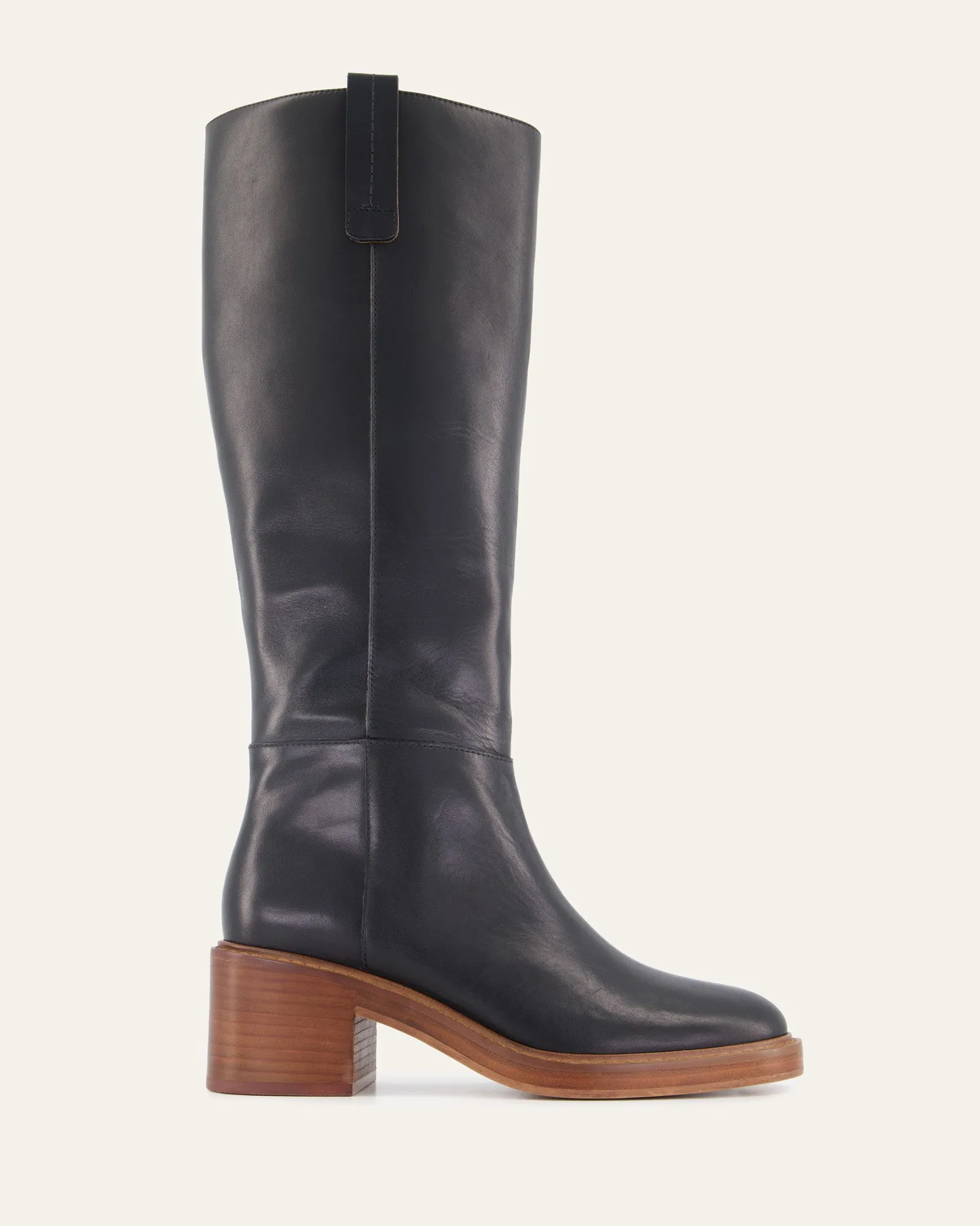RIO KNEE BOOTS BLACK LEATHER sold by Jo Mercer