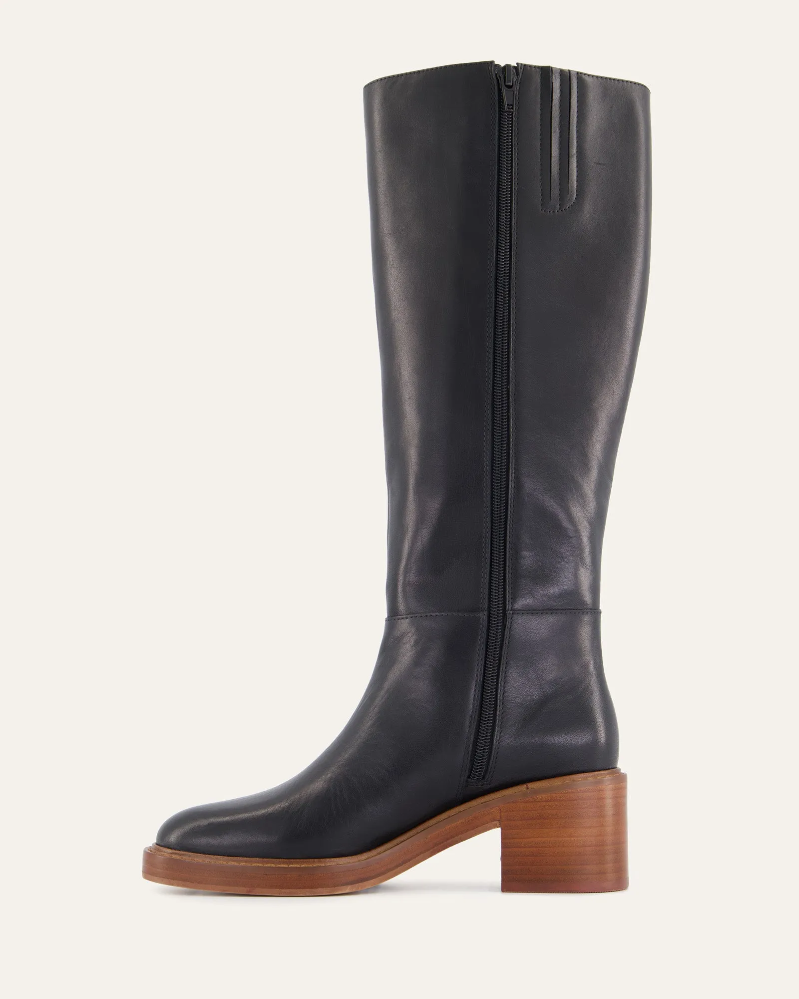 RIO KNEE BOOTS BLACK LEATHER sold by Jo Mercer product image thumbnail 5